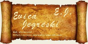 Evica Jegreški vizit kartica